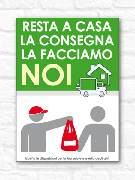 2 MANIFESTI 50x70 - CONSEGNE A DOMICILIO