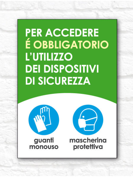 2 MANIFESTI 50x70 - DISPOSITIVI DI PROTEZIONE