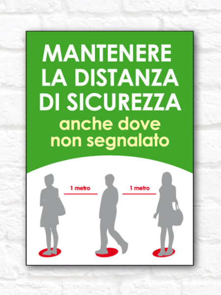 2 MANIFESTI 50x70 - DISTANZA DI SICUREZZA